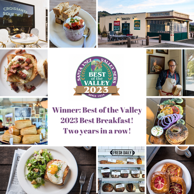 Best of the Valley 2023 Santa Ynez Best Breakfast - Bobs Well Bread Bakery